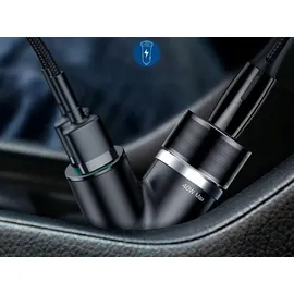 Baseus Y-Form Auto Ladegerät Dual USB + Zigarettenanzünder
