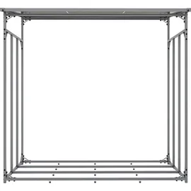 CLP Kaminholzunterstand Ruston Aluminium XL mit Abdeckplane Grau