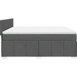 vidaXL Boxspringbett 180 x 200 cm Dunkelgrau