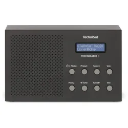 DAB+, FM Radio Tragbar  TechniRadio 3 (Schwarz) 