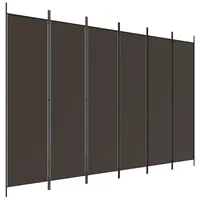 VidaXL 6-tlg. Paravent Braun 300x200 cm Stoff