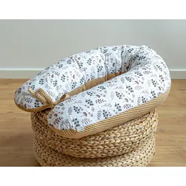 LOOLAY Stillkissen 170 cm Blumen Braun