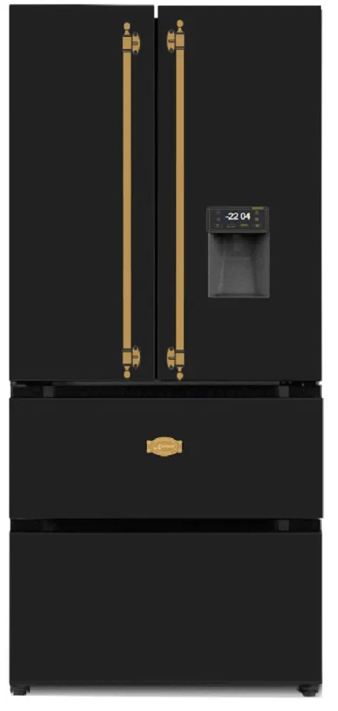 Kaiser Retro Kühlschrank KS 80425 Em Schwarz,  Side-by-Side Kühl-Gefrier-Kombination, No Frost 506 L 183 cm
