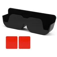 melebellot Brillenhalter für Auto, Selbstklebend Auto Brillenablage, Sonnenbrille Brillenetui Brillenbox, Aufbewahrungsbox Interieur Zubehör für Auto SUV RV LKW(Schwarz)