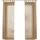 Gardinenbox 2er-Pack Gardinen Transparent Vorhang Set Wohnzimmer Voile Schlaufenschal mit Bleibandabschluß HxB 175x140 cm Sand,