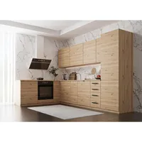 Winkelküche, Eiche Artisan, Holz, Nachbildung, L-Form,Formgebogen, 330x212x210 cm, Küchen, Eckküchen, Eckküchen ohne Geräte