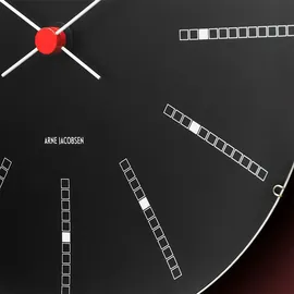 Arne Jacobsen Clocks Bankers Wanduhr 21,00 cm Ø21 cm schwarz