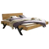 Stella Trading WORB Modernes Massivholzbett 180x200 - Komfortables & hochwertiges Balkenbett aus massiver Fichte - 202 x 85 x 230 cm (B/H/T)