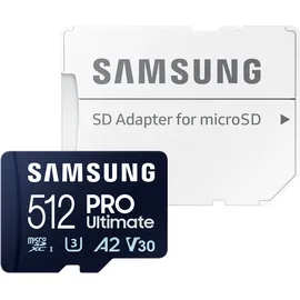 Samsung PRO Ultimate 512 GB microSD-Speicherkarte mit SD-Karten-Adapter