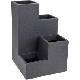 Hti-Living Blumentopf 40 x 40 x 60 cm Grau