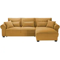 Sofa.de Ecksofa beidseitig montierbar Angelina groß ¦ gelb ¦ Maße (cm): B: 318 H: 92 T: 197