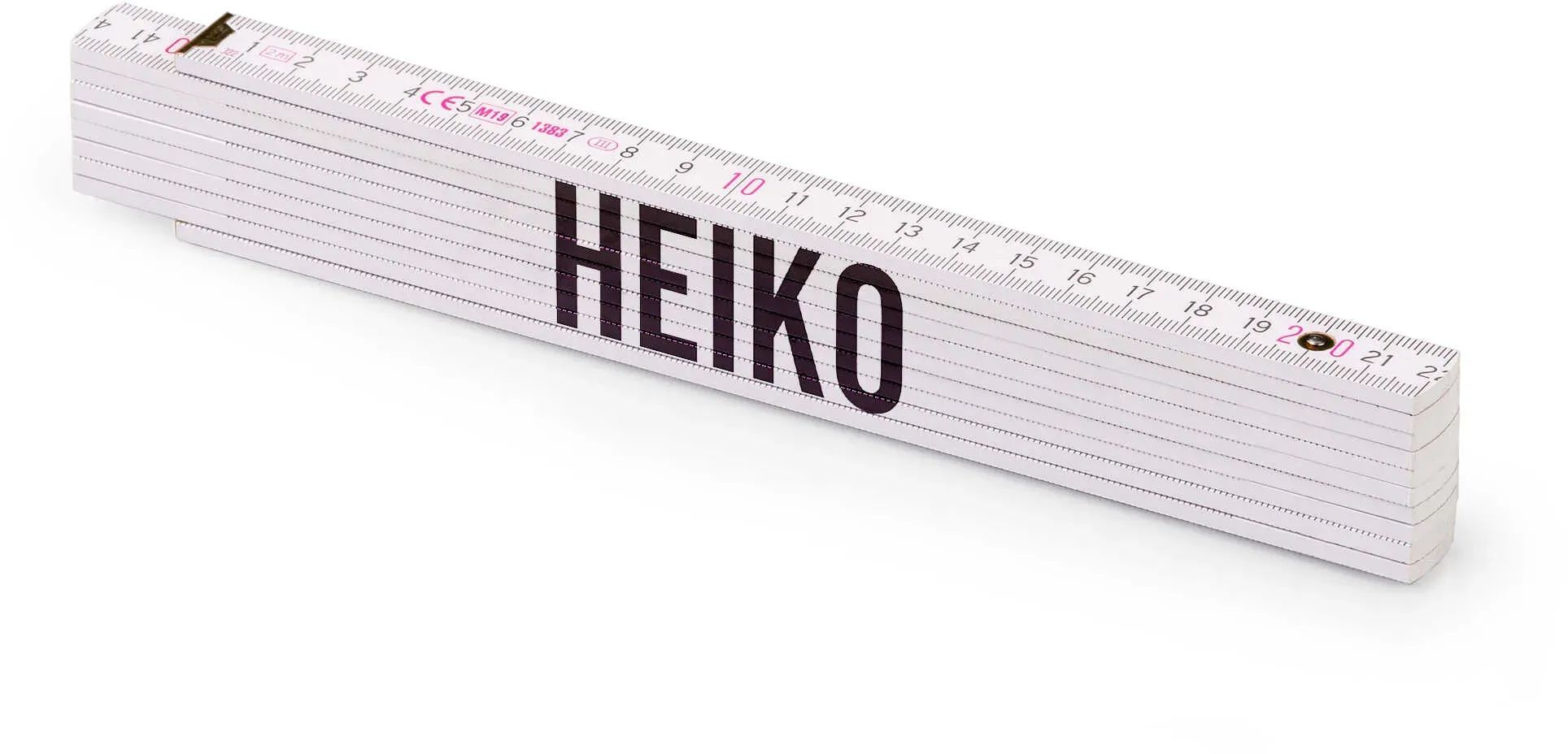 Personalisierter Zollstock | Metrie 2m Block 52 | mit männlichen Namen Name: Heiko