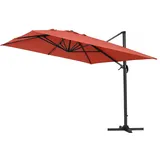 Ampelschirm "sun 4" - 3 X 4 M - Rot