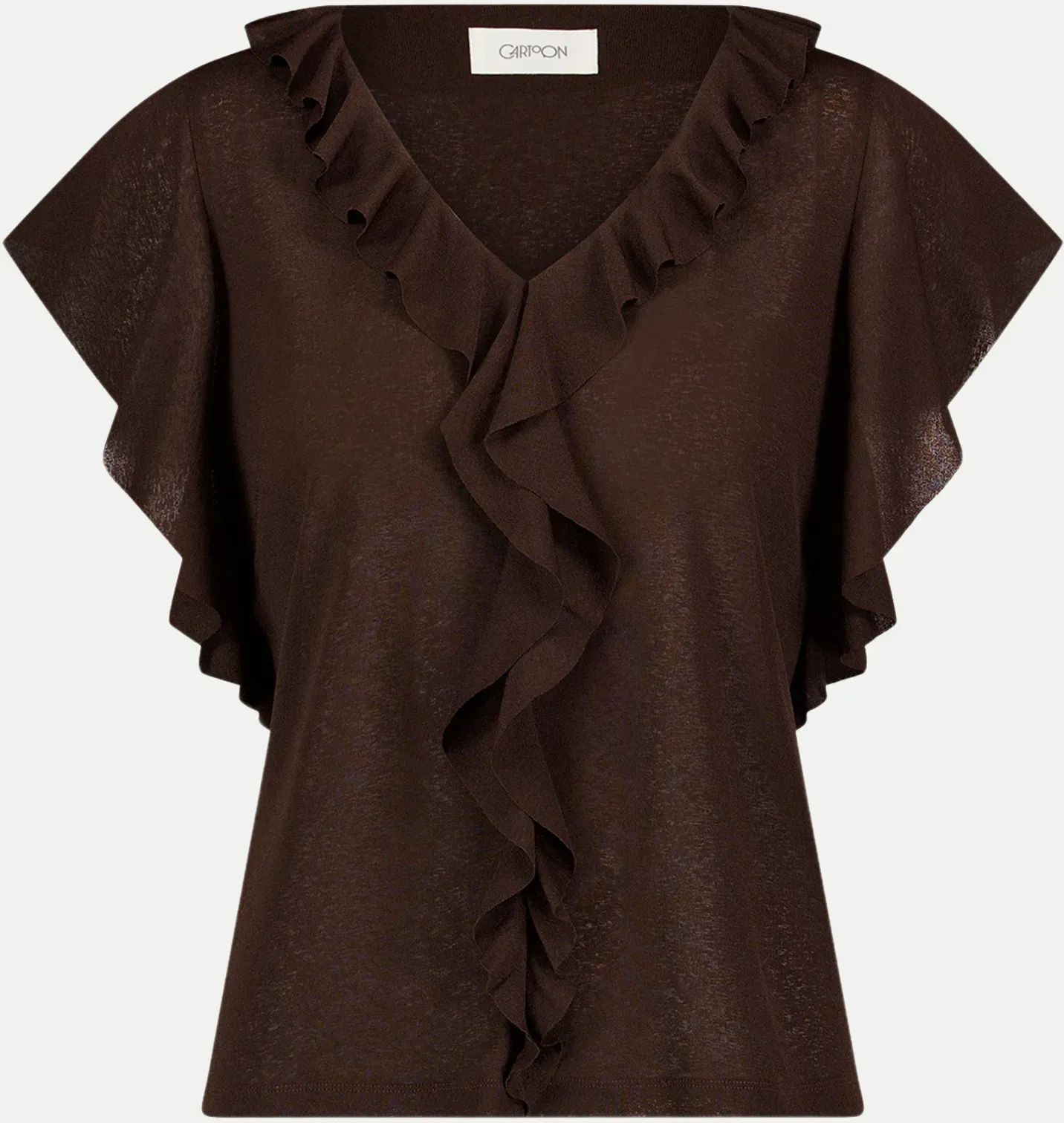 Kurzarm Bluse Braun 38