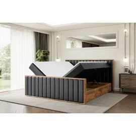 altdecor Boxbett 160 x 200 cm H3 Schwarz