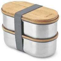 Black+Blum Bento Box 1l Brotdose Edelstahl - Almond / Grey - One Size