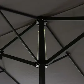VCM Sonnenschirm Maße ca. 4,50x2,65x2,40 m Doppelsonnenschirm XXL Schirm mit Kurbel Polyester 180g/m2