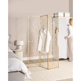 Beliani Raumteiler 3-teilig ASOLO Gold 117 cm 170 cm