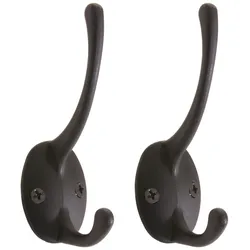 Mendler 2er-Set Garderobenhaken HWC-C75, Haken Wandhaken Kleiderhaken Set