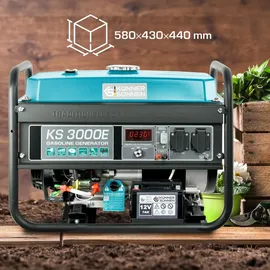 Könner & Söhnen KS 3000E Stromerzeuger Generator Benzin Notstromaggregat 3000 Watt mit E-Start