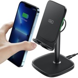 INIU Wireless Charger, 15W Induktive Ladestation Qi-Zertifiziert Schnelles Kabelloses Ladegerät Handy handyhalterung für iPhone 16 15 14 13 12 Pro Max Xr Xs Samsung Galaxy S22 S21 Google Pixel LG