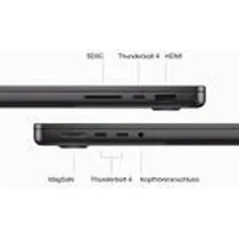 Apple MacBook Pro M3 2023 14" 18 GB RAM 512 GB SSD 14-Core GPU Space Schwarz