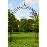 KUHEIGA Rosenbogen aus Metall 10mm Massiveisen! Breite: 140cm Schwarz lackiert (matt)