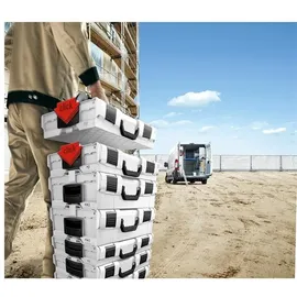 BS SYSTEMS GMBH & CO Sortimo Systemkoffer L-Boxx 102 schwarz mit transparentem Deckel + Inset Mini L-Boxx