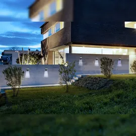 Sygonix SY-4715526 Solar-Außenwandleuchte mit Bewegungsmelder SMD LED 6W Schwarz