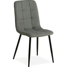 Homestyle4u Essgruppe mit 4 Stühlen 5 tlg Esstisch rund 110 cm Set Sitzgruppe Küchentisch Esszimmer Esszimmergruppe - Grau
