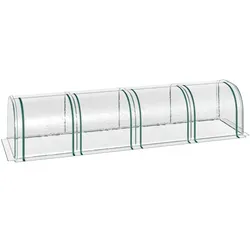 Outsunny Mini-Gewächshaus Stahlrahmen, PVC