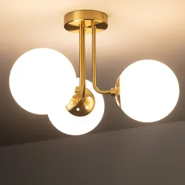 LEDKIA LIGHTING Moonlight Brass 3 Strahler kugelförmig Glas Metall