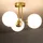 LEDKIA LIGHTING Moonlight Brass 3 Strahler kugelförmig Glas Metall