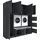 laundreezy Mehrzweckschrank-Set 235 x 238 x 68 cm Grau