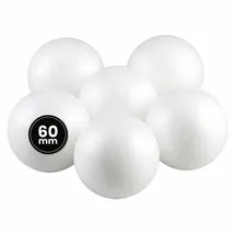 Creativ Company Styropor-Kugeln, D 8 cm, Weiß, 5 Stk