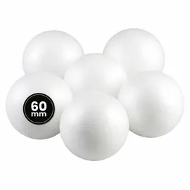Creativ Company Styropor-Kugeln, D 8 cm, Weiß, 5 Stk