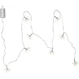 MARELIDA LED Lichterkette Blume 2,1 m Silber