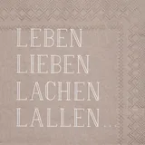 räder Serviette Leben, Lieben, Lachen, Lallen