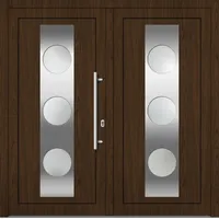 Kunststoff Doppel Haustür "LAIANA" 71 mm Sherwood holzähnlich innen öffnend DIN rechts