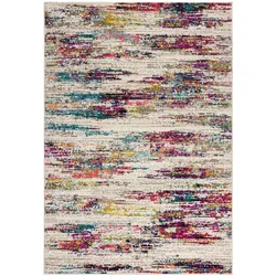 Pflegeleichter Designer-Teppich mit abstraktem Muster in Multicolor, strapazierfähig für viel genutzte Räume - `Blyth`. 200x290 cm | Kadima Design