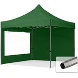 TOOLPORT Faltpavillon 3 x 3 m inkl. 2 Seitenteile Dunkelgrün