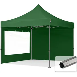 TOOLPORT Faltpavillon 3 x 3 m inkl. 2 Seitenteile Dunkelgrün