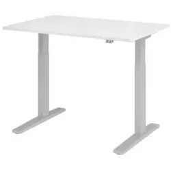 Schreibtisch XMKA12 120 x 80 cm, Farbe silberweiß