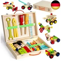 Symiu Werkzeugkoffer Kinder Spielzeug ab 3 Jahre Mädchen Junge Werkzeugkasten