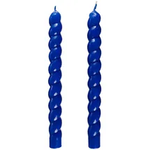 BUTLERS Stabkerze, TWISTED 2er-Set in Blau, ø Gr.: onesize