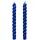 BUTLERS Stabkerze, TWISTED 2er-Set in Blau, ø Gr.: onesize
