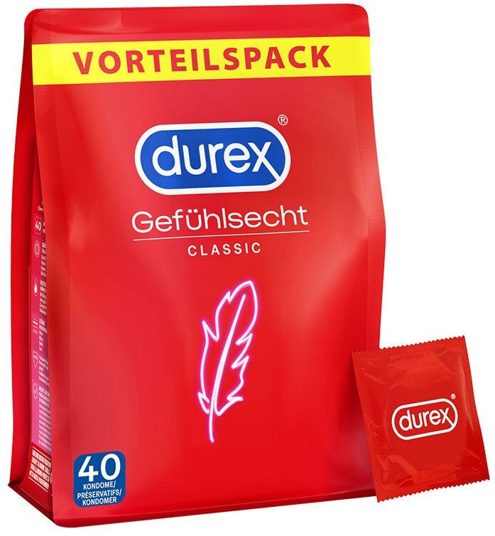 durex® Gefühlsecht hauchzarte Kondome 40 St transparent 40 St Kondome