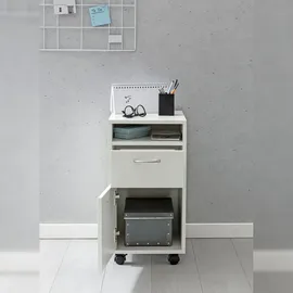 FineBuy SuVa Rollcontainer 63 x 33 x 38 cm weiß