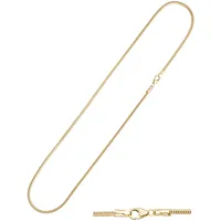 Goldkette JOBO Halsketten Gr. Gelbgold 333, Länge: 50 cm, goldfarben (gelbgold 333) Damen Goldketten Schlangenkette 333 Gold 50 cm 2,4 mm