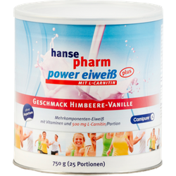 Hansepharm Power Eiweiß plus Himbeere-Vanille Plv. 750 g